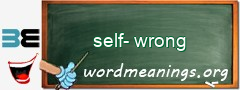 WordMeaning blackboard for self-wrong